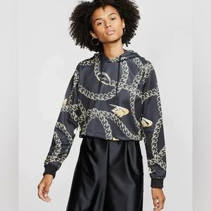 Nike sportswear clash icon crop top hoodie